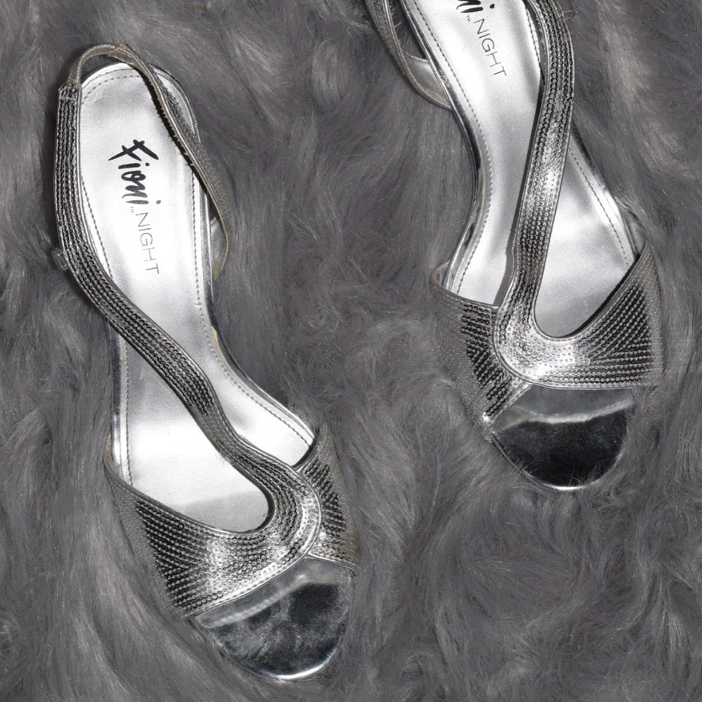Silver sandals Size 9
